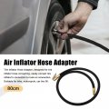 X Autohaux Copper Nylon 80cm 31 Tire Valve Connect Pipe Air Chuck Inflator Compressor Pump Extension Hose For Car Motorbike