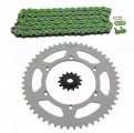 Kawasaki Kx250f 250 F Green Chain And Sprocket 14 51 116l