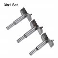 Uxcell Forstner Wood Boring Drill Bits 45mm 48mm 50mm Dia Hole Saw Carbide Alloy Steel Tip Round Shank Cutting For Hinge