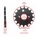Caltric Black Drive Chain And Sprocket Kit Compatible With Kawasaki Kz650c Custom 1977 1978 1979