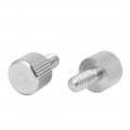 Uxcella Computer Pc Case M4 X 8mm Stainless Steel Flat Head Knurled Thumb Screw 10pcs