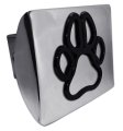 Dog Paw Print Bright Chrome Hitch Cover For Trucks And Suvs Fits Standard 2 In Trailer Receivers Premium Weatherproof All Metal 