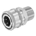 Pressure Washer Adapter 3 8 Female Quick Plug To G1 2 Male Connect Fittings Stainless Steel Swivel For Power Washers Hose 