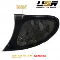 Depo 02-05 E46 4d Cornering Lights Oe Euro Smoke Corner Turn Signal Lamps Set Left Right Compatible With 2002-2005 Bmw 3 Series