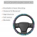 Fuialdolg Colourful Zebra Car Steering Wheel Covers Non-slip Universal 14 To 15 Inch Fit Almost Cars Cover Elastic Protection