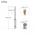 Uxcell 5 Pcs High Speed Steel Hex Shank Twist Drill Bit 2 5mm Drilling Dia With 1 4 Inch 75mm Length