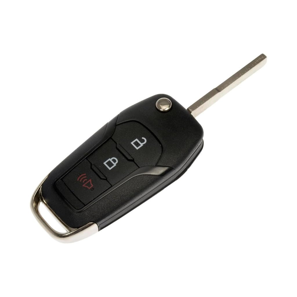 Keyless Remote Case Repair Set Ford Ranger 2019 2020 2021 2022 2023 3 Buttons Black And Red Plastic Steel Chrome For 164r8130