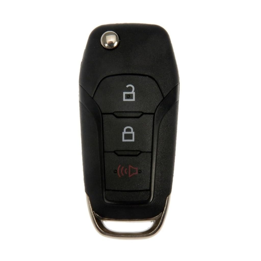 Keyless Remote Case Repair Set Ford Ranger 2019 2020 2021 2022 2023 3 Buttons Black And Red Plastic Steel Chrome For 164r8130