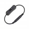 Uxcell Dc 12v Inline Rocker On Off Switch With 5 X 2 1mm Jack Male To Female Power Cable For Led Strip Light Cctv Camera Black