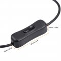 Uxcell Dc 12v Inline Rocker On Off Switch With 5 X 2 1mm Jack Male To Female Power Cable For Led Strip Light Cctv Camera Black