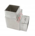 Stainless Steel 316 Flush Joiner 3-way Structural Fitting Handrail Connector 90 Degree For 2 Od 16 Gauge 1 5mm Square Tubing