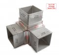 Stainless Steel 316 Flush Joiner 3-way Structural Fitting Handrail Connector 90 Degree For 2 Od 16 Gauge 1 5mm Square Tubing
