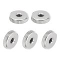 Knurled Thumb Nuts M6 Female Thread Thin Type Nickel-plated Carbon Steel Nut Flat Head Through Hole Lock Adjusting For 3d 