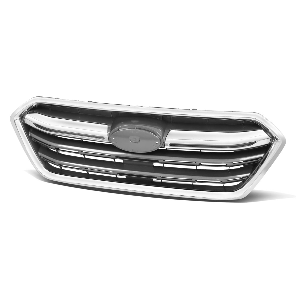 Su1200172 Factory Style Front Bumper Grill Grille Assembly With Chrome Moulding For Subaru Outback 2018-2019 Matte Black