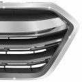 Su1200172 Factory Style Front Bumper Grill Grille Assembly With Chrome Moulding For Subaru Outback 2018-2019 Matte Black