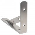 Mromax 1pcs Shelf Bracket 6 X 4 13inch 110lbs Heavy-duty Stainless Steel Solid Support Corner Brace Joint Right Angle Silver