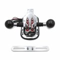Httmt- Motorcycle Chrome Smoke Metal Flame Brake Tail Light Signal Compatible With Cruiser Chopper Bike P N Xh3118b-c-01-cd