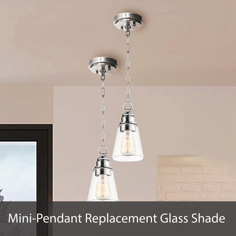 Aspen Creative 23612-60-3 Clear Barrel Glass Shade Size 5-1 2 Dia X 6 H Center Hole 45mm Set Of 3