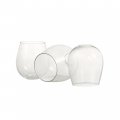 Aspen Creative 23612-60-3 Clear Barrel Glass Shade Size 5-1 2 Dia X 6 H Center Hole 45mm Set Of 3 