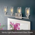 Aspen Creative 23612-60-3 Clear Barrel Glass Shade Size 5-1 2 Dia X 6 H Center Hole 45mm Set Of 3