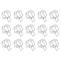 15pcs Spring Band Type Action Fuel Silicone Vacuum Hose Pipe Clamp 14mm Low-pressure Air Clip For Automotive Oil Water Silver 