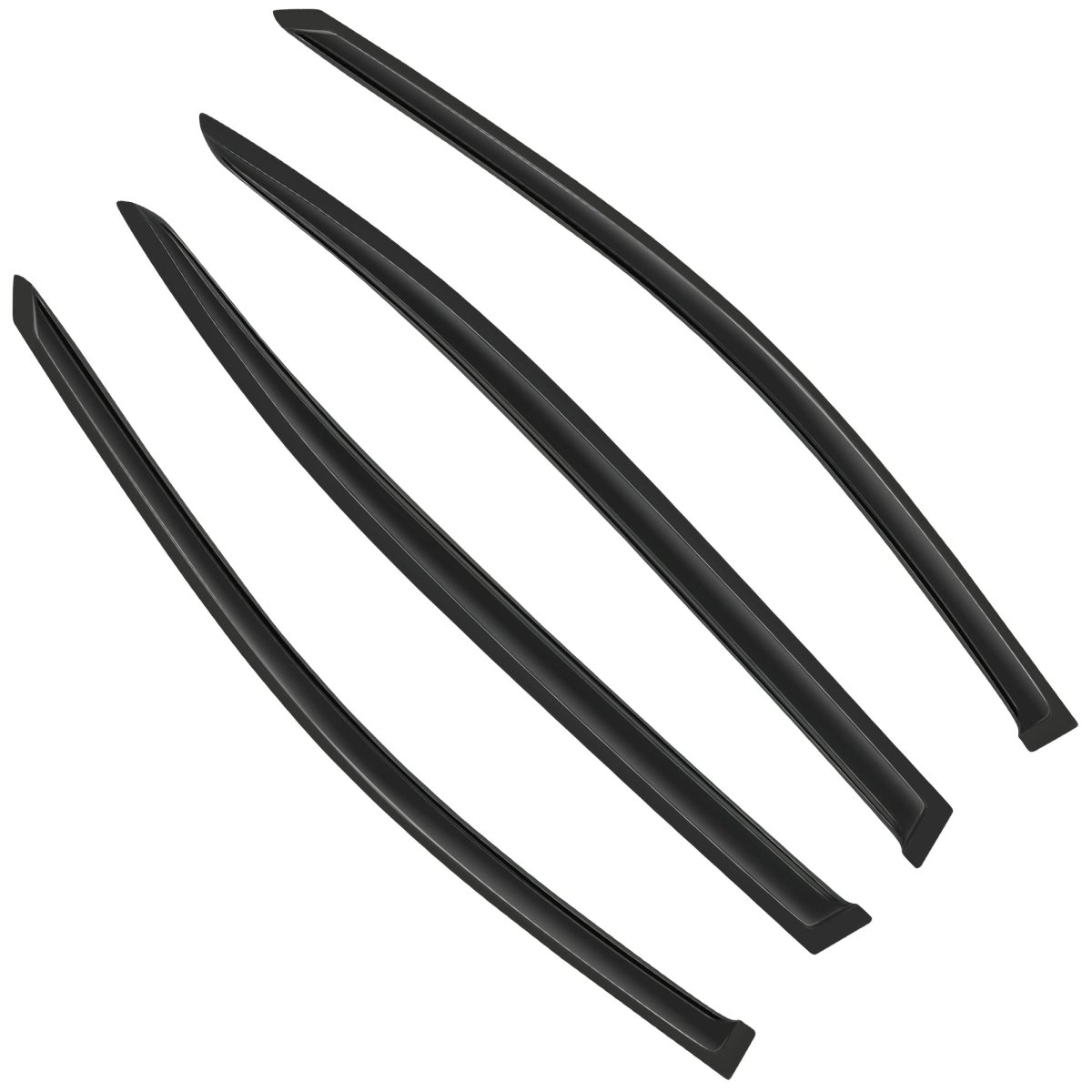4pcs Side Window Deflectors For 2008 2012 Honda Accord Outside Mount Rain Guards With Smoked Tint And Adhesive Tape Front Rear