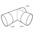 4 In T-connector Dust Collection Fittings