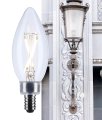 Satco 4w Led B11 Candle Light Bulb 5000k Natural 350 Lumens Clear Finish E12 Candelabra Base Dimmable 300 Degree Beam Enclosed