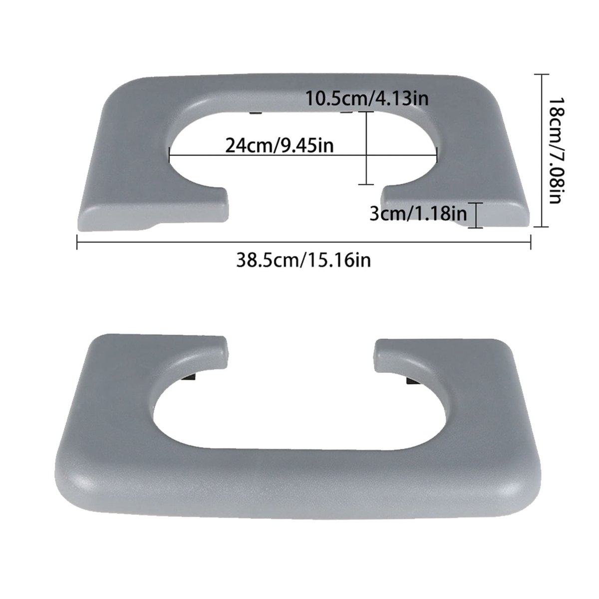 Center Console Cup Holder Pad Trim Repair Replacement For 1999 To 2010 F250 F350 Gray Automotive Grade Plastic