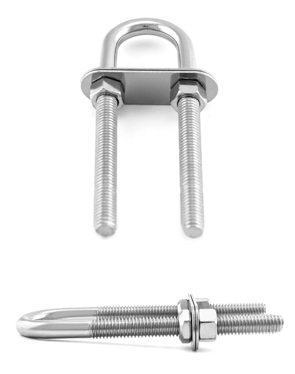 Marine Boat Stern Eye Tie Down U Bolt 2 Pack 3 8 In Dia 5 Thread Length Stainless Steel Wd5786