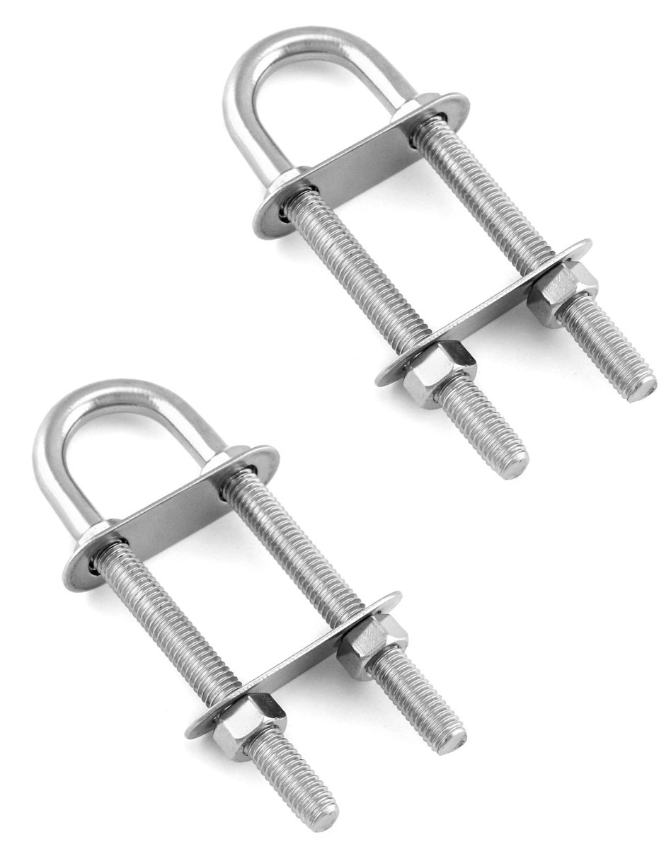 Marine Boat Stern Eye Tie Down U Bolt 2 Pack 3 8 In Dia 5 Thread Length Stainless Steel Wd5786
