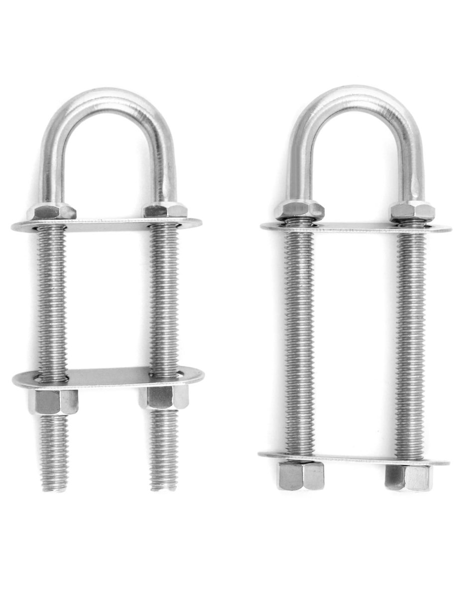 Marine Boat Stern Eye Tie Down U Bolt 2 Pack 3 8 In Dia 5 Thread Length Stainless Steel Wd5786