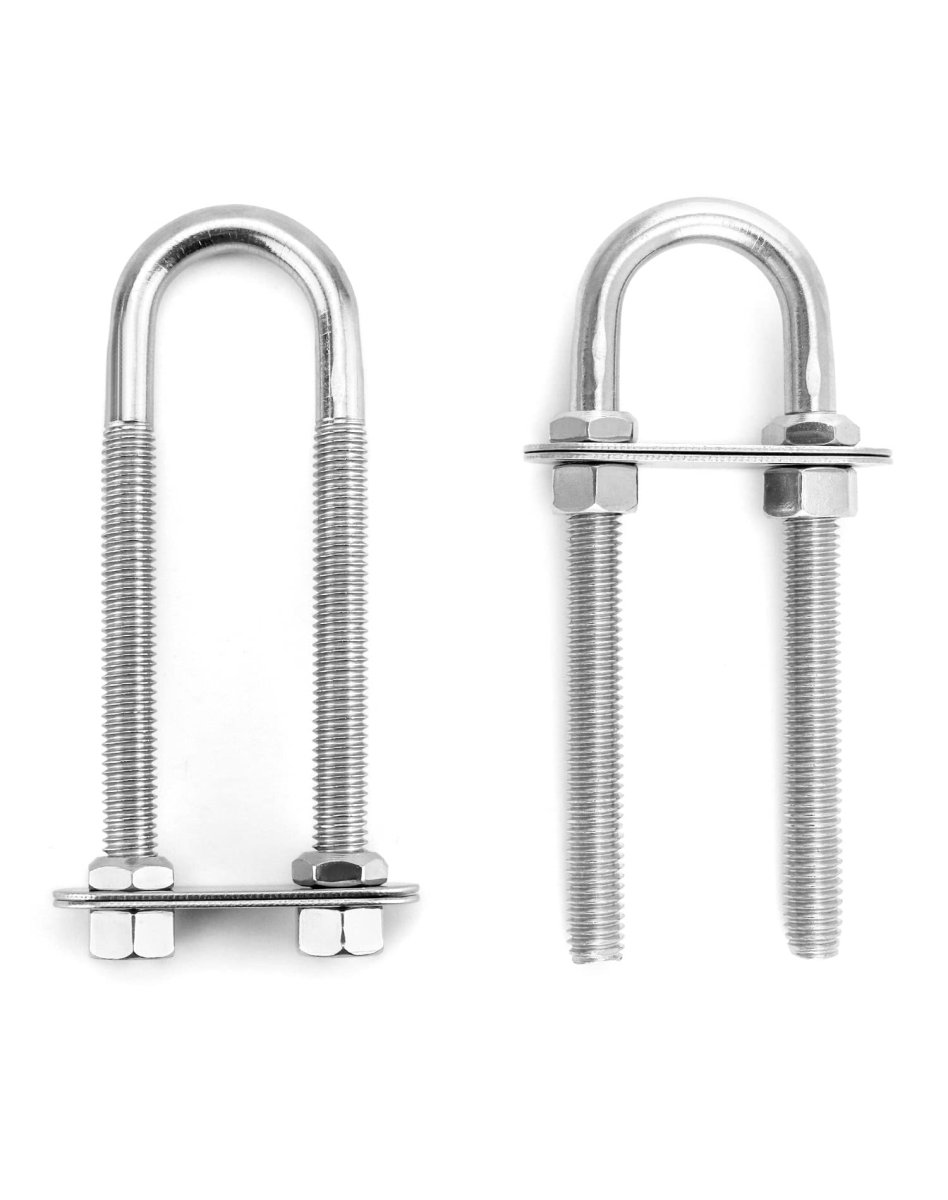 Marine Boat Stern Eye Tie Down U Bolt 2 Pack 3 8 In Dia 5 Thread Length Stainless Steel Wd5786