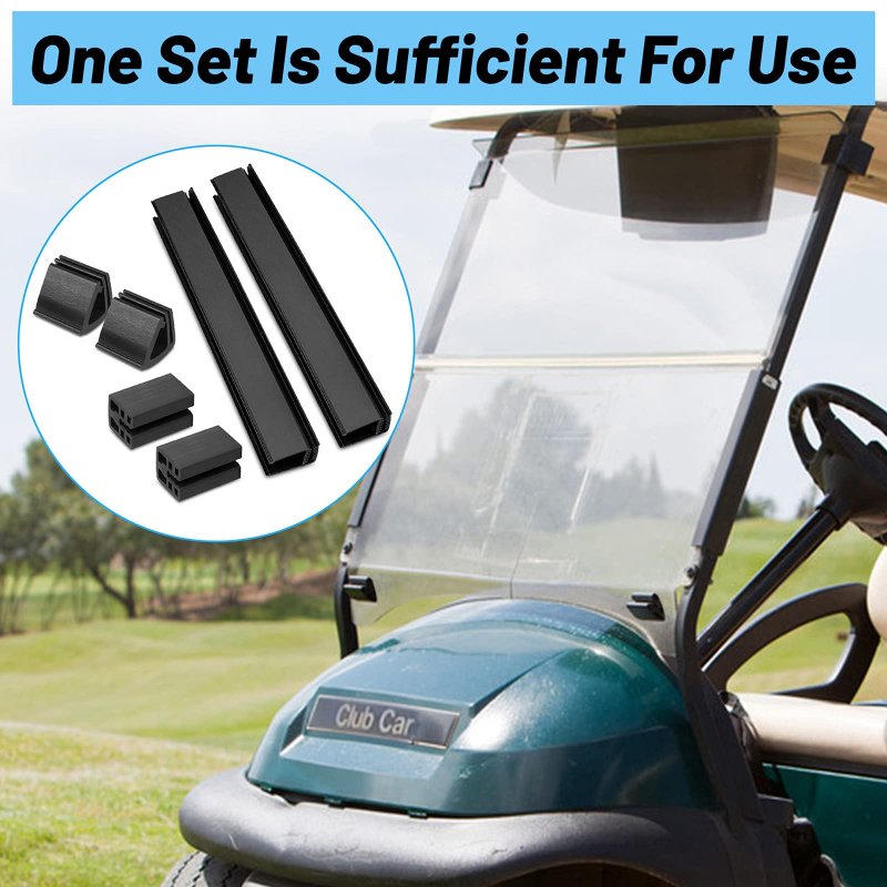 Golf Cart Windshield Clips Kit For Club Car Precedent Tempo Onward 1 In Square Tube Front Rail Repair With Hardware And Screw