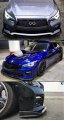 Jdm Version 3 Front Bumper Lower Chin Lip Splitter Fits For 2014-2017 Infiniti Q50 S Sport Model