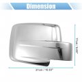 X Autohaux 1 Pair Car Exterior Chrome Plated Mirror Cover Full Mirrora Cover Covers Cap Overlay For Jeep Patriot 2007-2017