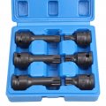 6pc 1 2 Sq Drive Impact Spline Socket Bit Set M18 M16 M14 For Auto Shop