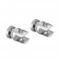 Glass Shelf Brackets Adjustable Zinc Alloy Clamp Holder Single-sided For 8-10mm Thick 2pcs 