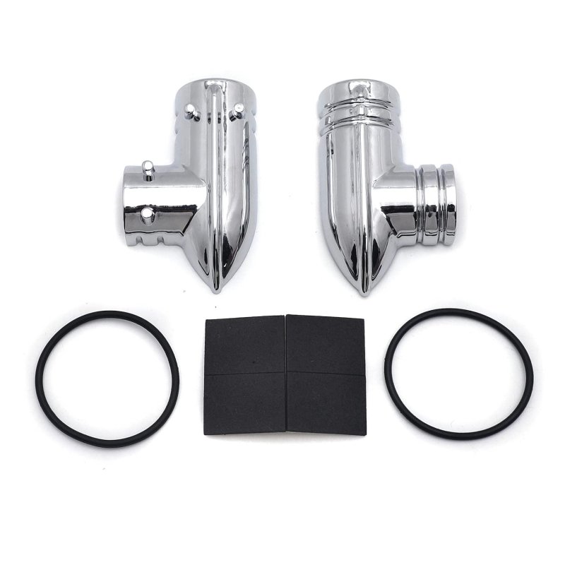 Httmt Mt418-cd Chrome Fuel Line Fitting Cover For H-d Injected Electra Glides Road Kings Street Trikes Softail Dynas Sportsters