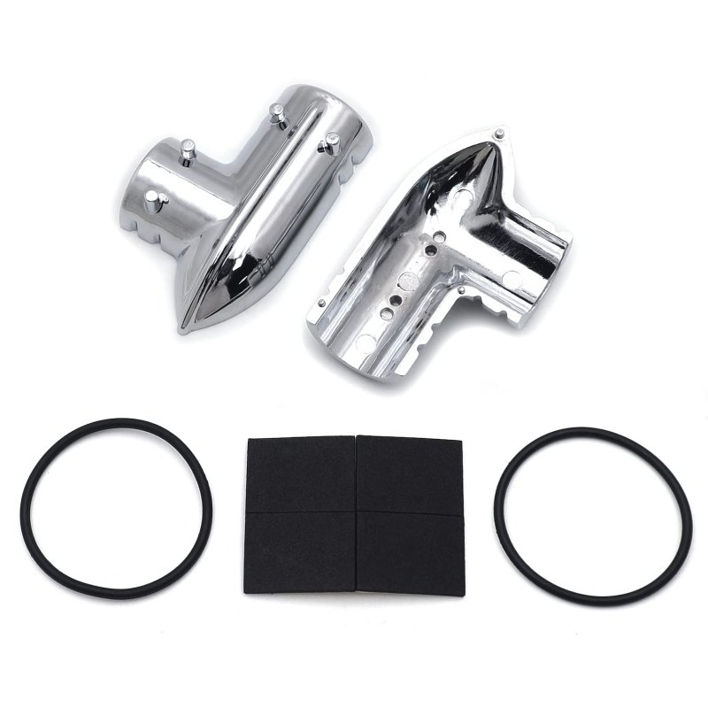 Httmt Mt418-cd Chrome Fuel Line Fitting Cover For H-d Injected Electra Glides Road Kings Street Trikes Softail Dynas Sportsters