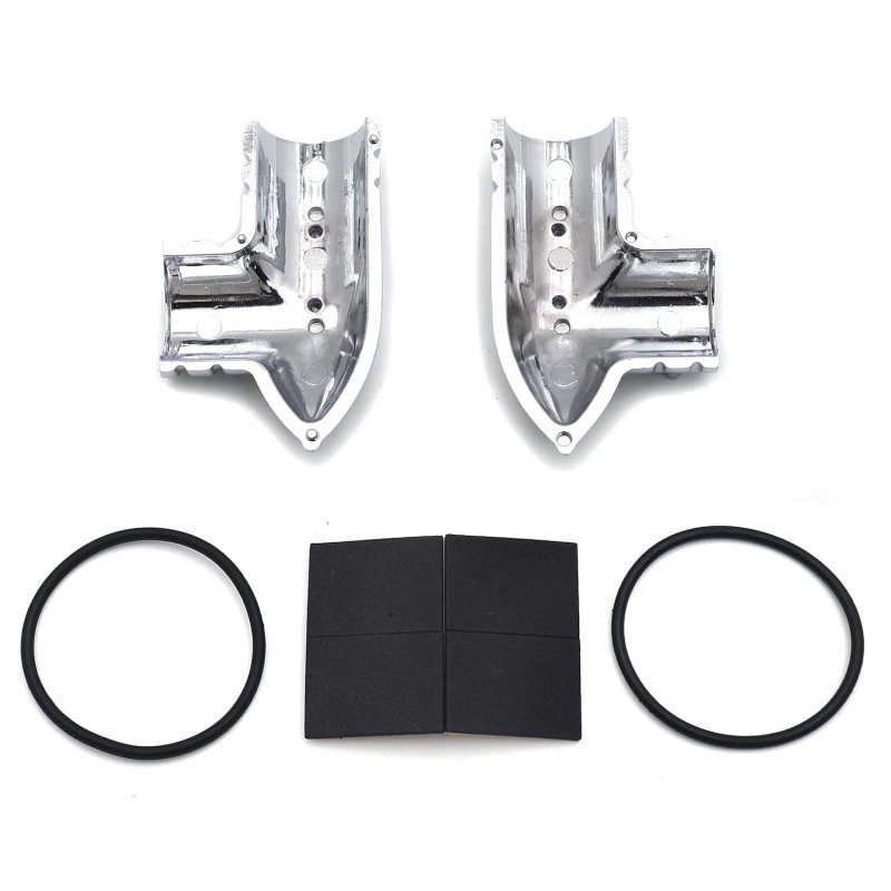 Httmt Mt418-cd Chrome Fuel Line Fitting Cover For H-d Injected Electra Glides Road Kings Street Trikes Softail Dynas Sportsters