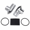 Httmt Mt418-cd Chrome Fuel Line Fitting Cover For H-d Injected Electra Glides Road Kings Street Trikes Softail Dynas Sportsters 