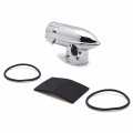 Httmt Mt418-cd Chrome Fuel Line Fitting Cover For H-d Injected Electra Glides Road Kings Street Trikes Softail Dynas Sportsters