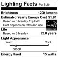 Satco S29451 15 Watt Par38 Led 3000k 60 Deg 120 Volt 12-pack California Compliant