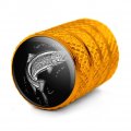 Brown Trout Illustration Valve Stem Caps For Tire Rim Wheel Aluminum Yellow