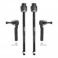 Astarpro -4pcs Front Tie Rods Inner And Outer Complete Kit Replacement For 2004-2012 Chevy Malibu Pontiac G6 Saturn Aura 