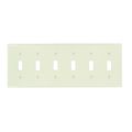 Leviton 78036 6-gang Toggle Device Switch Wallplate Thermoset Mount Light Almond 