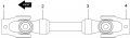 Caltric Rear Drive Shaft Pairing Yokes Compatible With Suzuki Lt-a400f Eiger 400 4x4 Auto 2002-2007