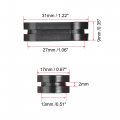 Uxcell Rubber Grommet Oval Double-sided Mount Size 27 X 13 Mm For Wire Protection 4pcs