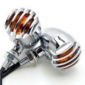 Taswk Chrome Heavy Duty Motorcycle Turn Signals Bulb Indicators Blinkers Lights A Pair 
